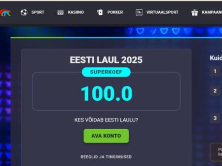 Eesti Laul 2025 panustamine- uue kliendi pakkumine