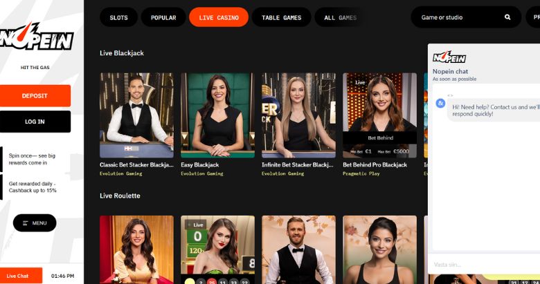 reliable Nopein Casino secure gaming