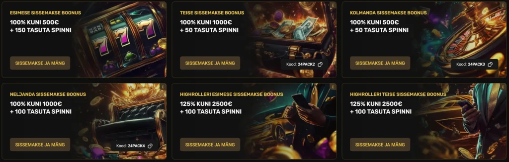 24Casino jätkuboonused